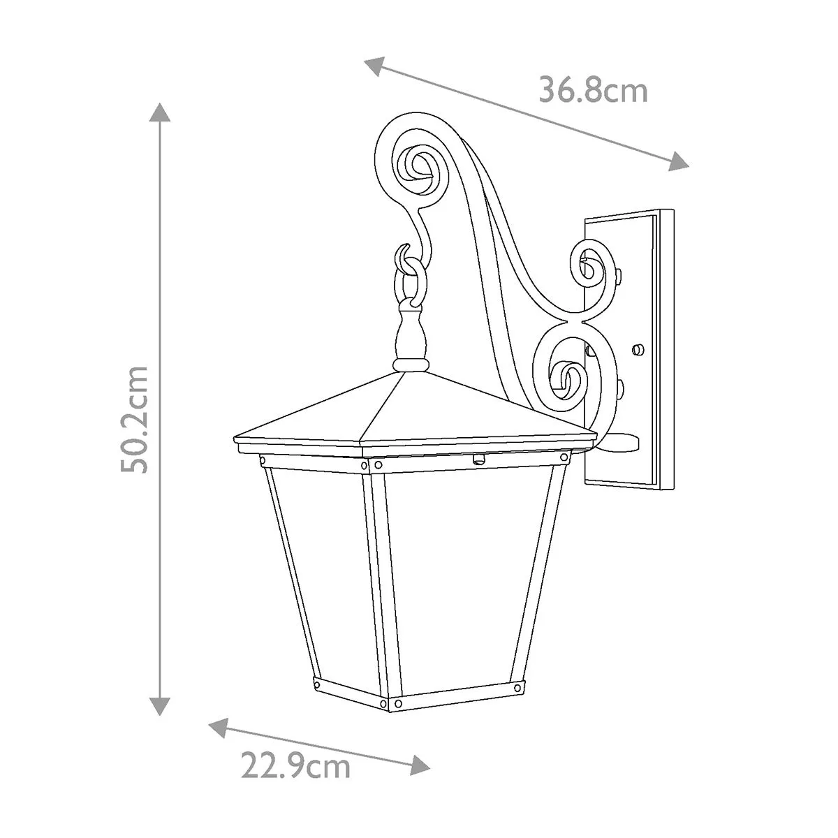 Trellis 3 Light Medium Wall Lantern | Regency Bronze