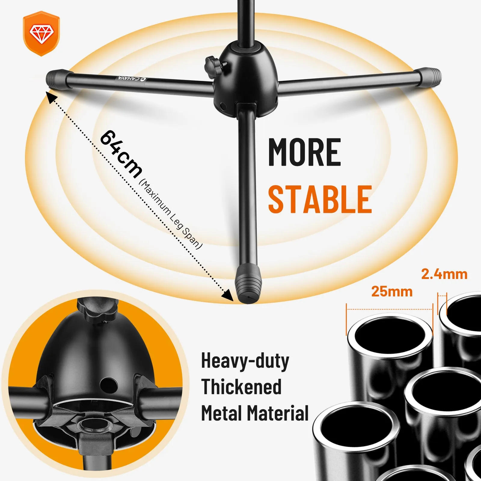 Tripod Microphone Stand One-Button Release CY0362