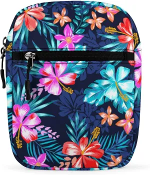 Tropical Hawaiian Hibiscus Flower Crossbody Bag Small Shoulder Bag Waterproof, Lightweight And Convenient