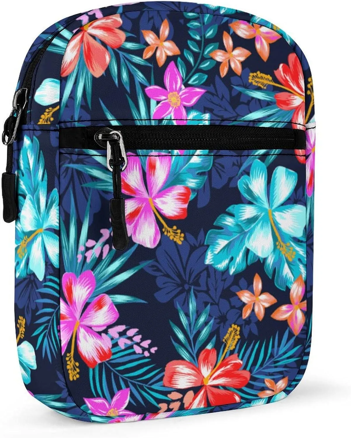 Tropical Hawaiian Hibiscus Flower Crossbody Bag Small Shoulder Bag Waterproof, Lightweight And Convenient