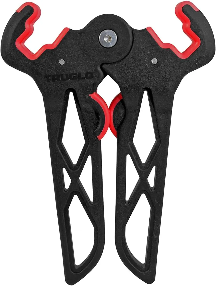 TRUGLO Bow Jack Lightweight Durable Portable Folding Bow Stand for Bowhunting w/Integrated Finger Tabs & Overmolded Rubber Grips