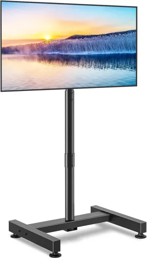 TVON TV Floor Stand for 13-50 inch LCD LED Flat/Curved Panel Screen TVs up to 44 lbs, Height Adjustable TV Stand Mount with VESA 200x200, Portable TV Stand for Bedroom, Dorm Room, Office