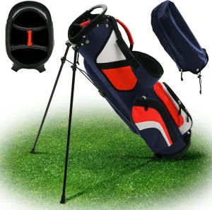 Ultra-Lite Golf Stand Bag - 3 Lbs, 4 Way Divider Portable Golf Carry Bag, Golf Club Bag with Rain Hood, Water-Repellent Golf Travel Case - Golf Gifts for Men and Women