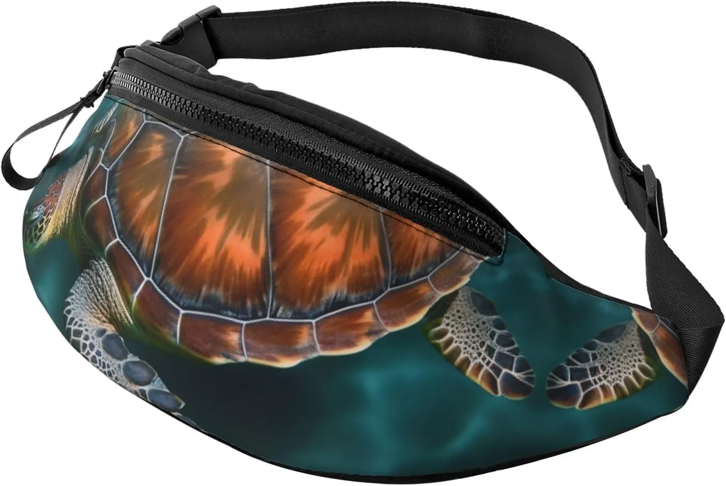 Underwater Turtle Fanny Pack for Man Women Waist Bag Adjustable Belt Casual Chest Bag Bum Bags for Travel Sports Running Hiking Waist Packs