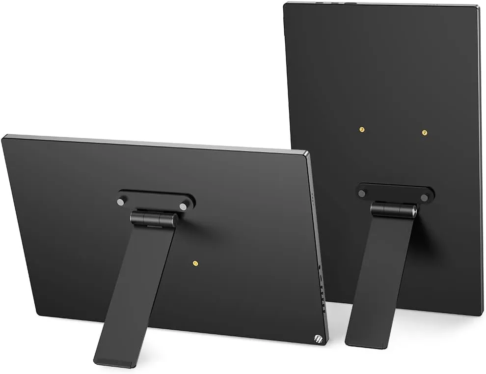 UPERFECT Portable Monitor Stand with Hand Screw, 7 to 18.5 inch Freestanding Desk Mount with Swivel/Tilt/Rotation, Fits Monitor with M3/M4*75MM VESA
