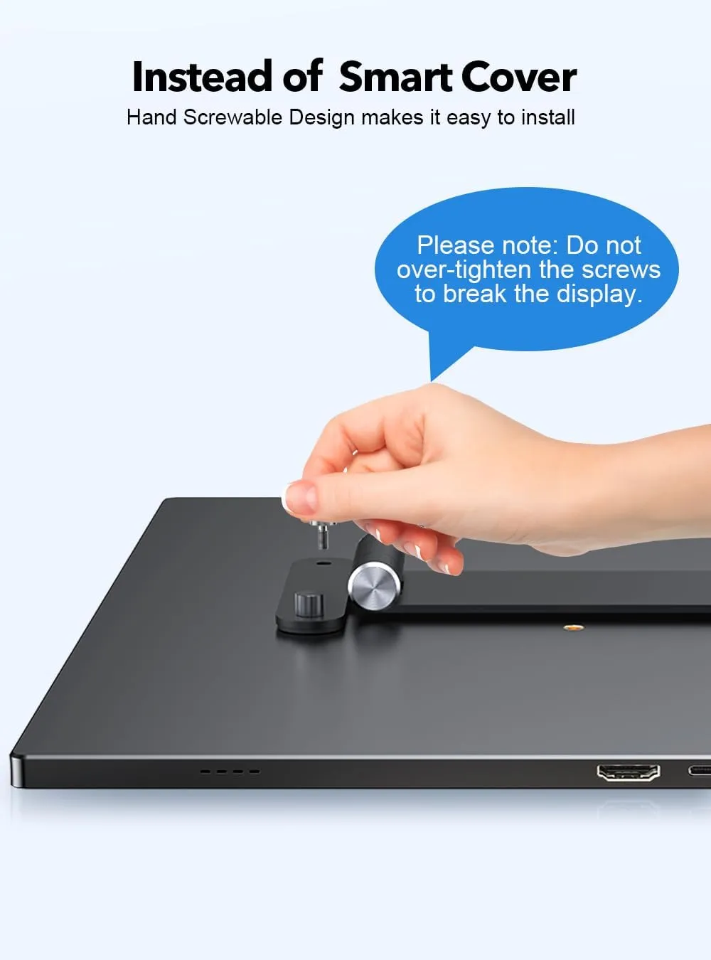 UPERFECT Portable Monitor Stand with Hand Screw, 7 to 18.5 inch Freestanding Desk Mount with Swivel/Tilt/Rotation, Fits Monitor with M3/M4*75MM VESA
