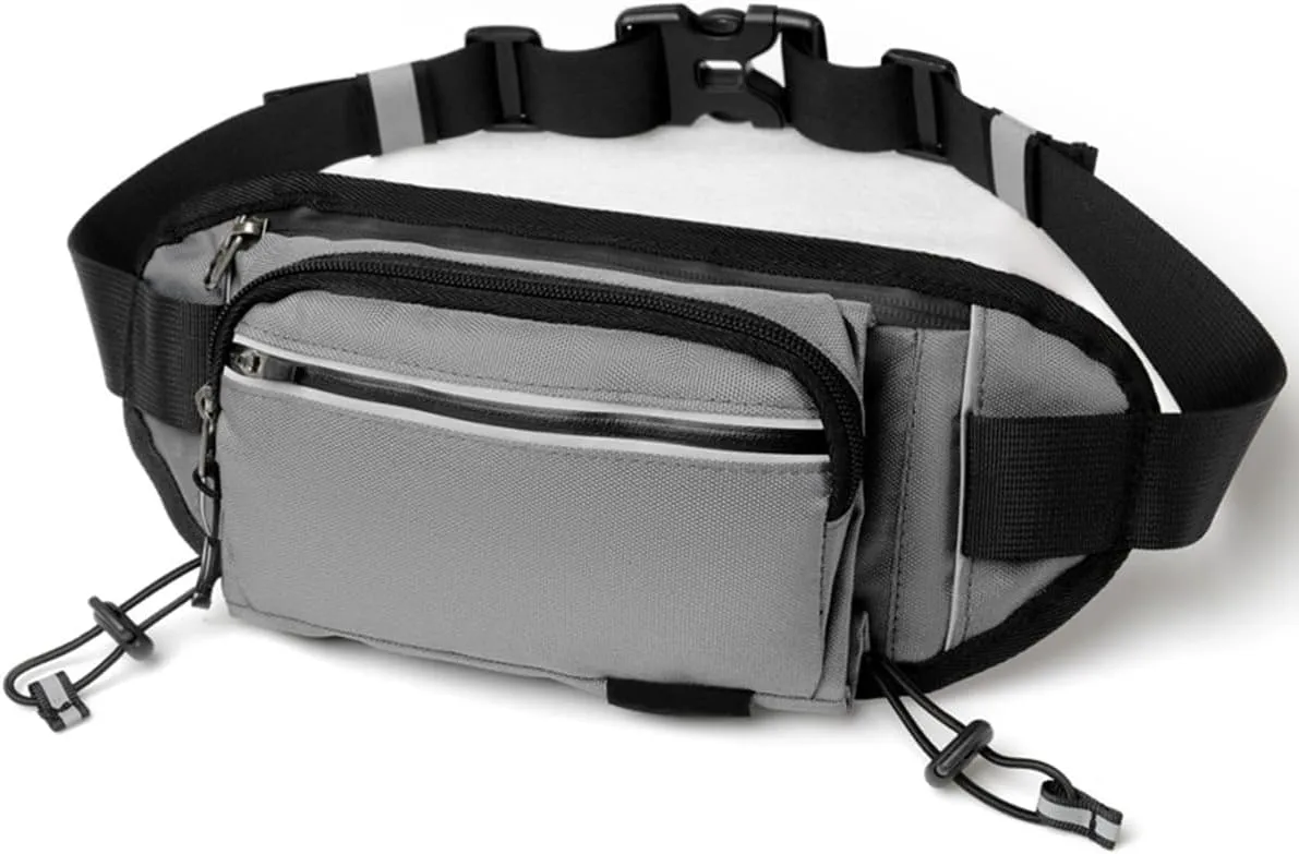 Upgraded Running Water Bottle for Men Women,Waterproof Utility Belt with Water Bottle Holder,Hydration Belt Pouch with Reflective for Running Hiking Cycling Climbing and for Phone(Grey2)