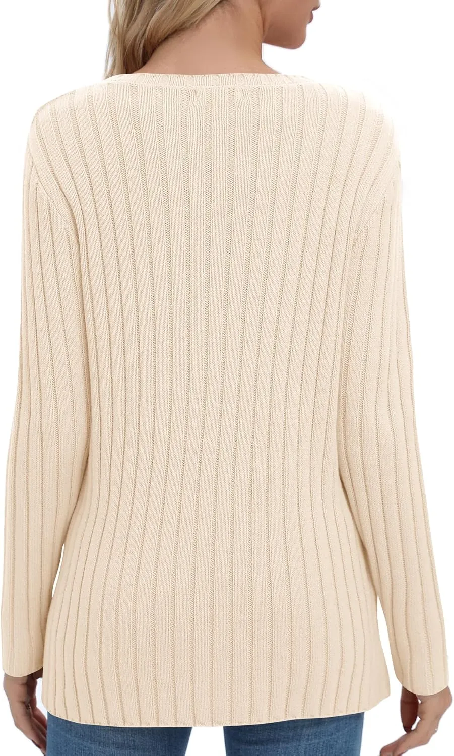 Urban CoCo Women's Lightweight Crewneck Pullover Sweaters Long Sleeve 2024 Fall Knitted Sweater Tops