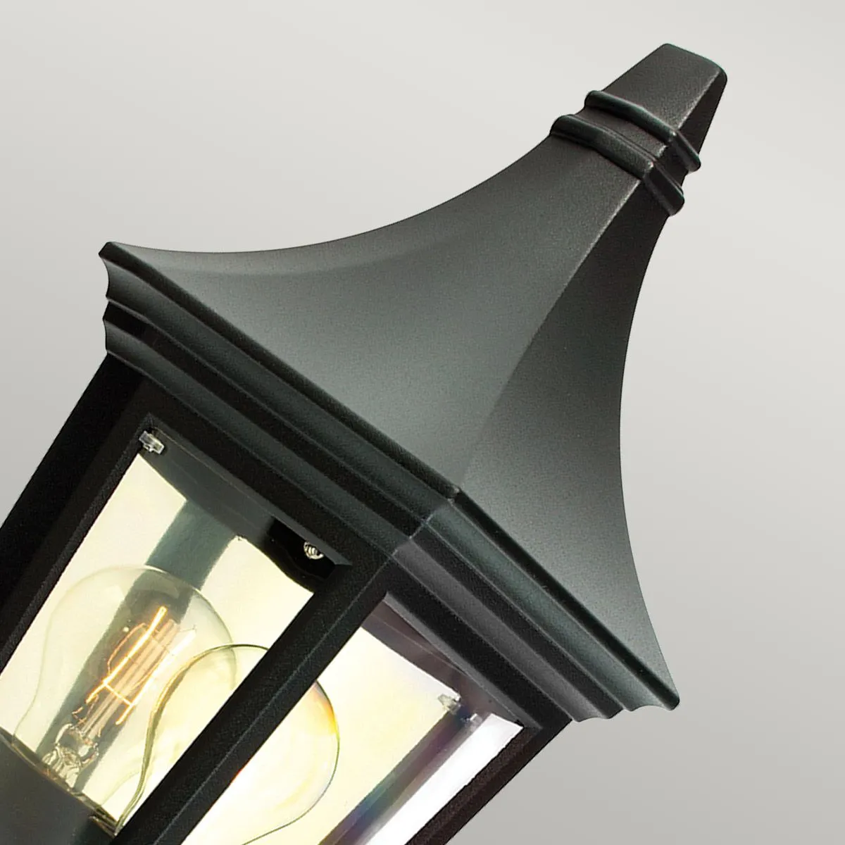 Valencia 1 Light Half Lantern  | Black