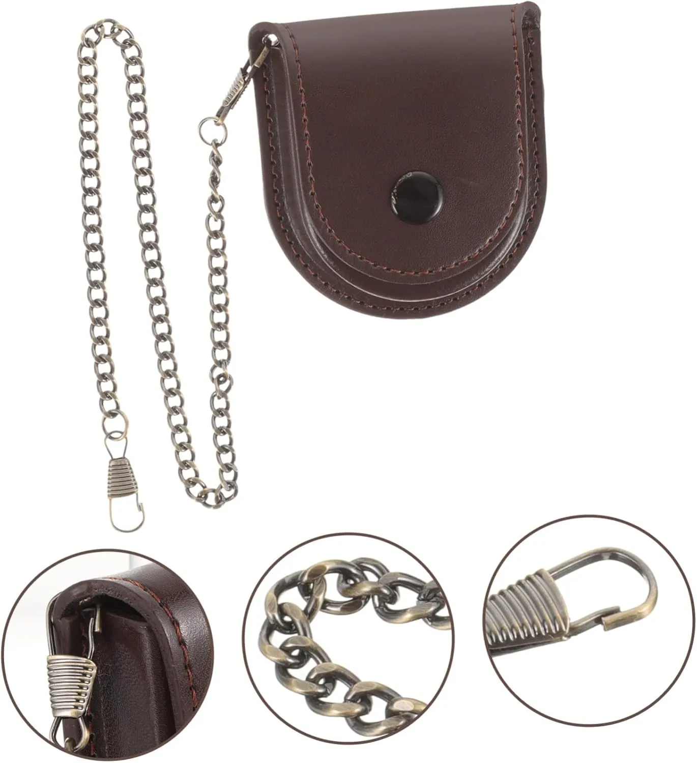 VALICLUD 2pcs Lightweight Watch Storage Bag Vintage Watch Case Chain Design Container for Men