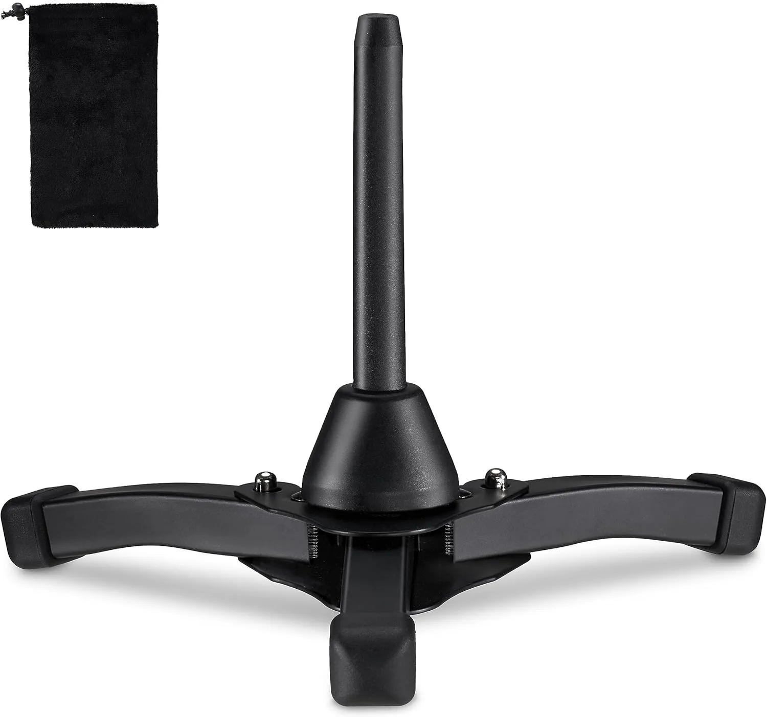 Vangoa Flute Clarinet Stand, Tripod Stand Holder Portable Foldable for Oboe Flute Clarinet Straight Saxophone Wind Instrument with Flannel Bag, Upgrade