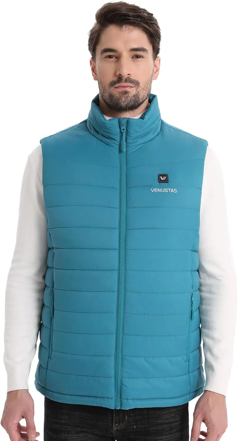 Venustas Men's Heated Vest with Battery, Lightweight Quilted Vest for Men