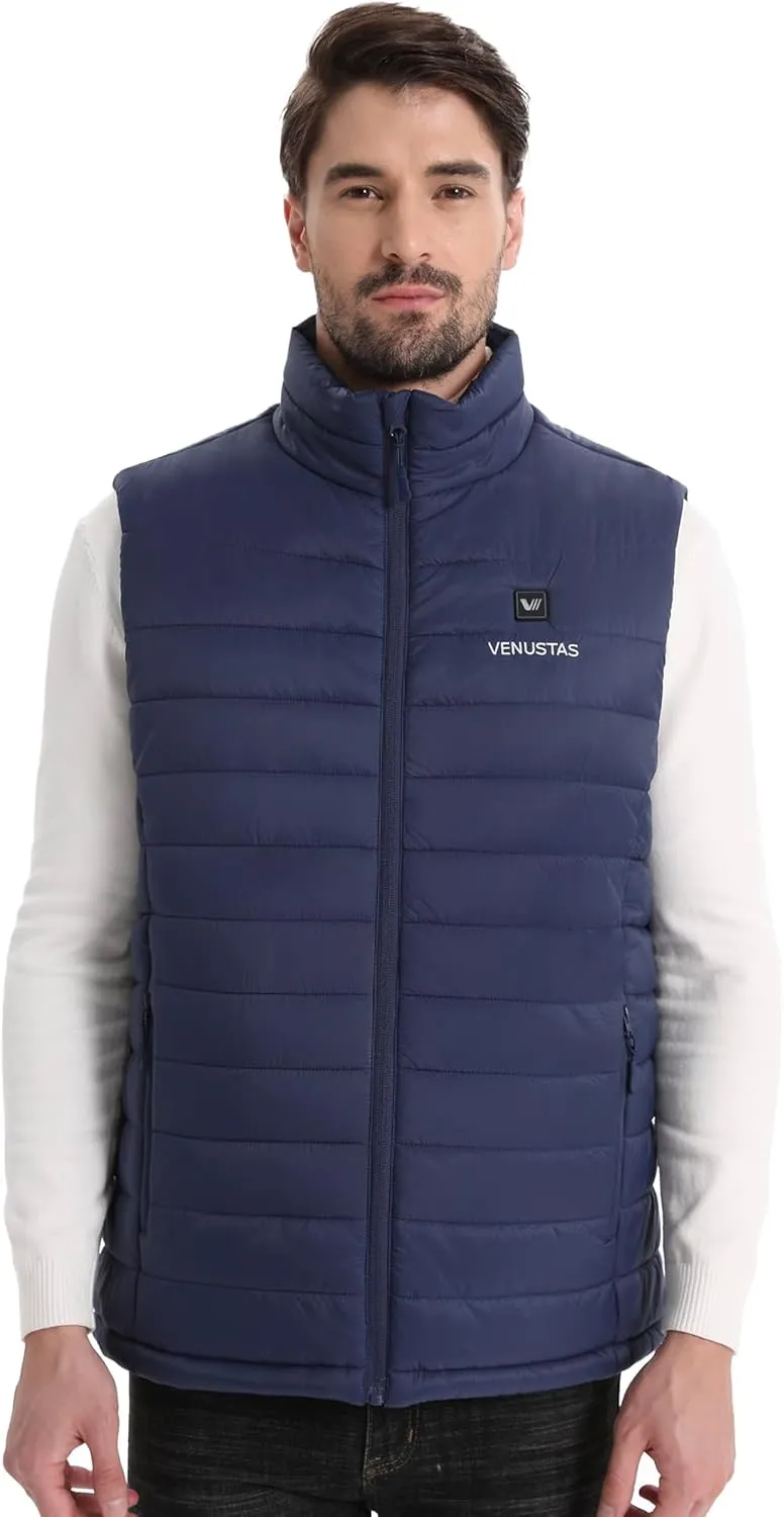 Venustas Men's Heated Vest with Battery, Lightweight Quilted Vest for Men