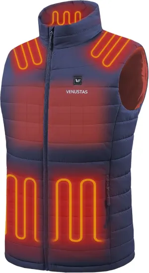 Venustas Men's Heated Vest with Battery, Lightweight Quilted Vest for Men
