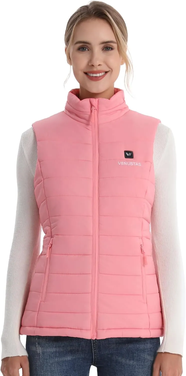 Venustas Women's Heated Vest with Battery, Lightweight Quilted Vest for Women