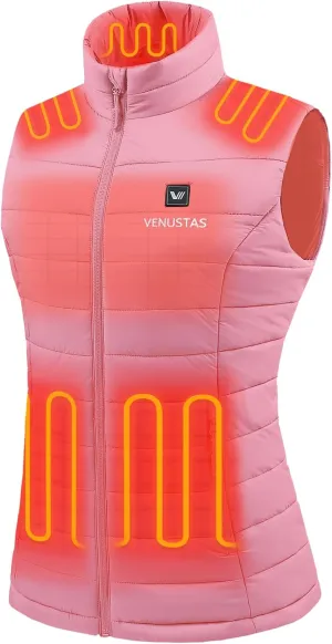 Venustas Women's Heated Vest with Battery, Lightweight Quilted Vest for Women
