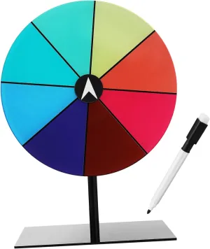 VICASKY Spinning Prize Wheel with Stand Dry Erase Roulette Wheel for Parties Events Fun Activities Portable Acrylic Fortune Game Versatile Game Modes Easy to Use Sturdy Construction