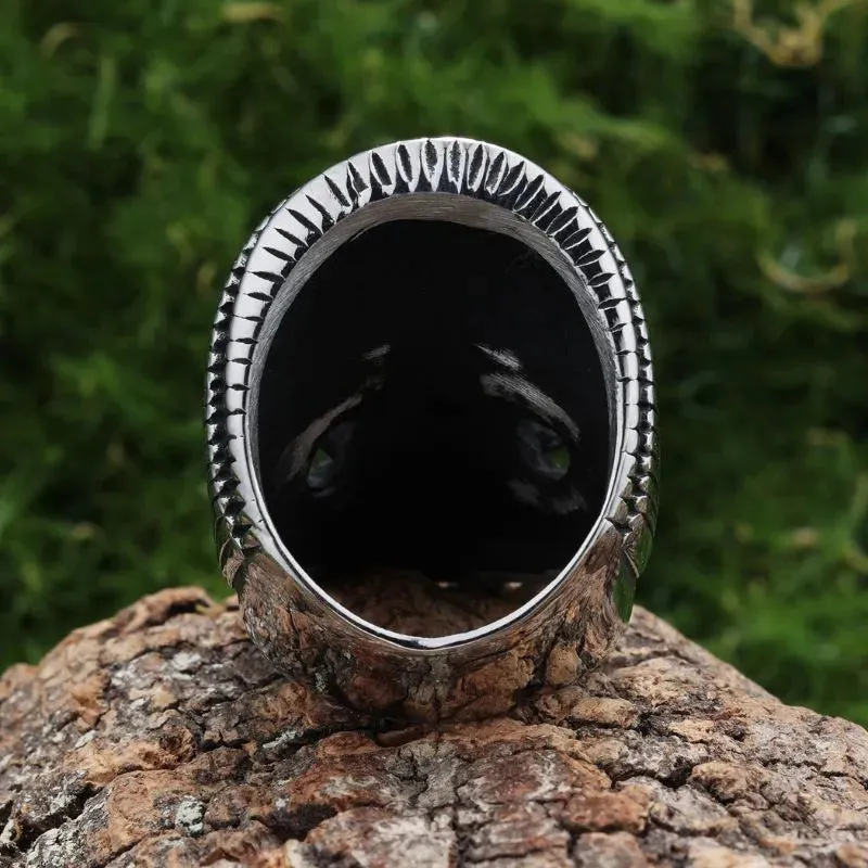 Vintage Hat Skull Stainless Steel Ring