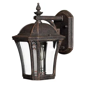 Wabash 1 Light Small Wall Lantern | Mocha