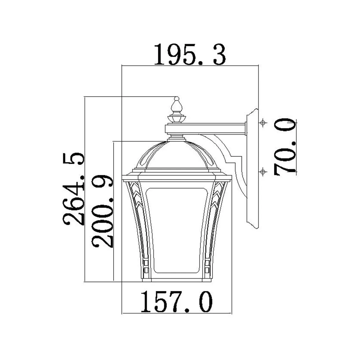 Wabash 1 Light Small Wall Lantern | Mocha