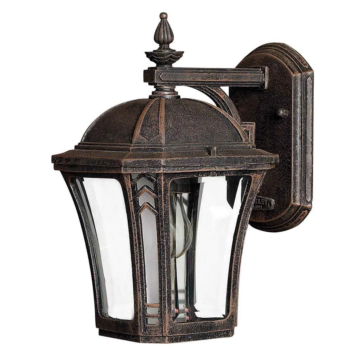Wabash 1 Light Small Wall Lantern | Mocha