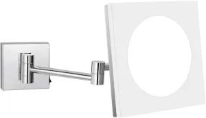 Wall Mounted Makeup Mirrors 8 Inch Single Sided Brass Lighted Magnifying Vanity Shaving Extendable(5X)