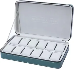 Watch Box 12 Compartments, Large Capacity PU Leather Watch Storage Box Multifunctional Watch Holder Jewelry Box watch storage box