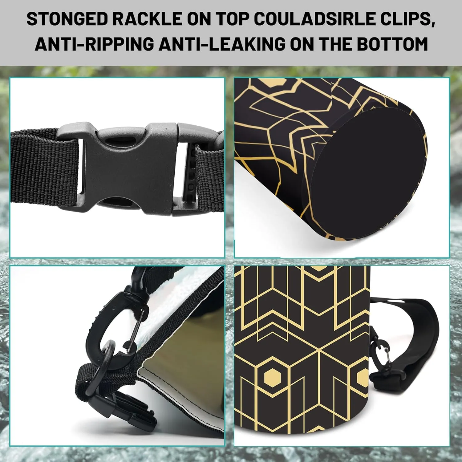 Waterproof Dry Bag,Roll Top Yellow Modern Abstract Geometric Print Waterproof Backpack 5L/10L/20L Floating and Lightweight Bags for Kayaking, Boating, Fishing, Swimming and Camping