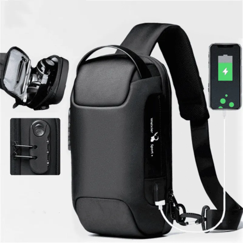 Waterproof Solid Crossbody Bag