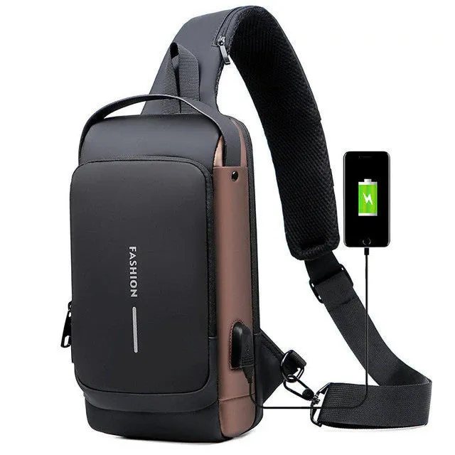 Waterproof USB Shoulder Bag