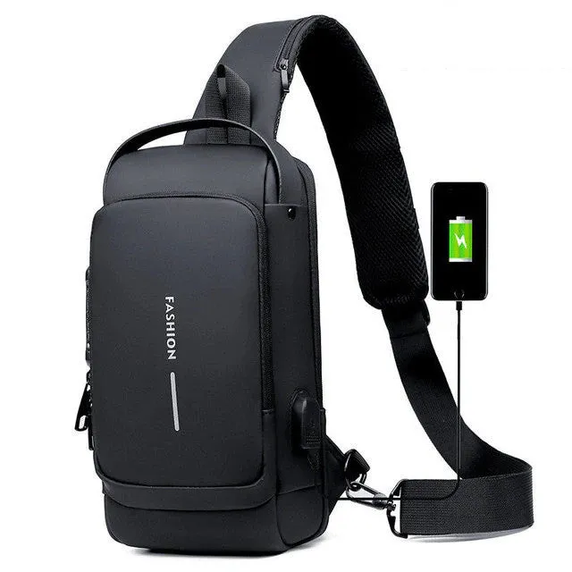 Waterproof USB Shoulder Bag