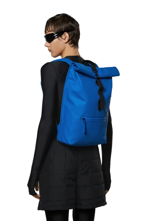 Waves Blue Rains Rolltop Rucksack Backpack
