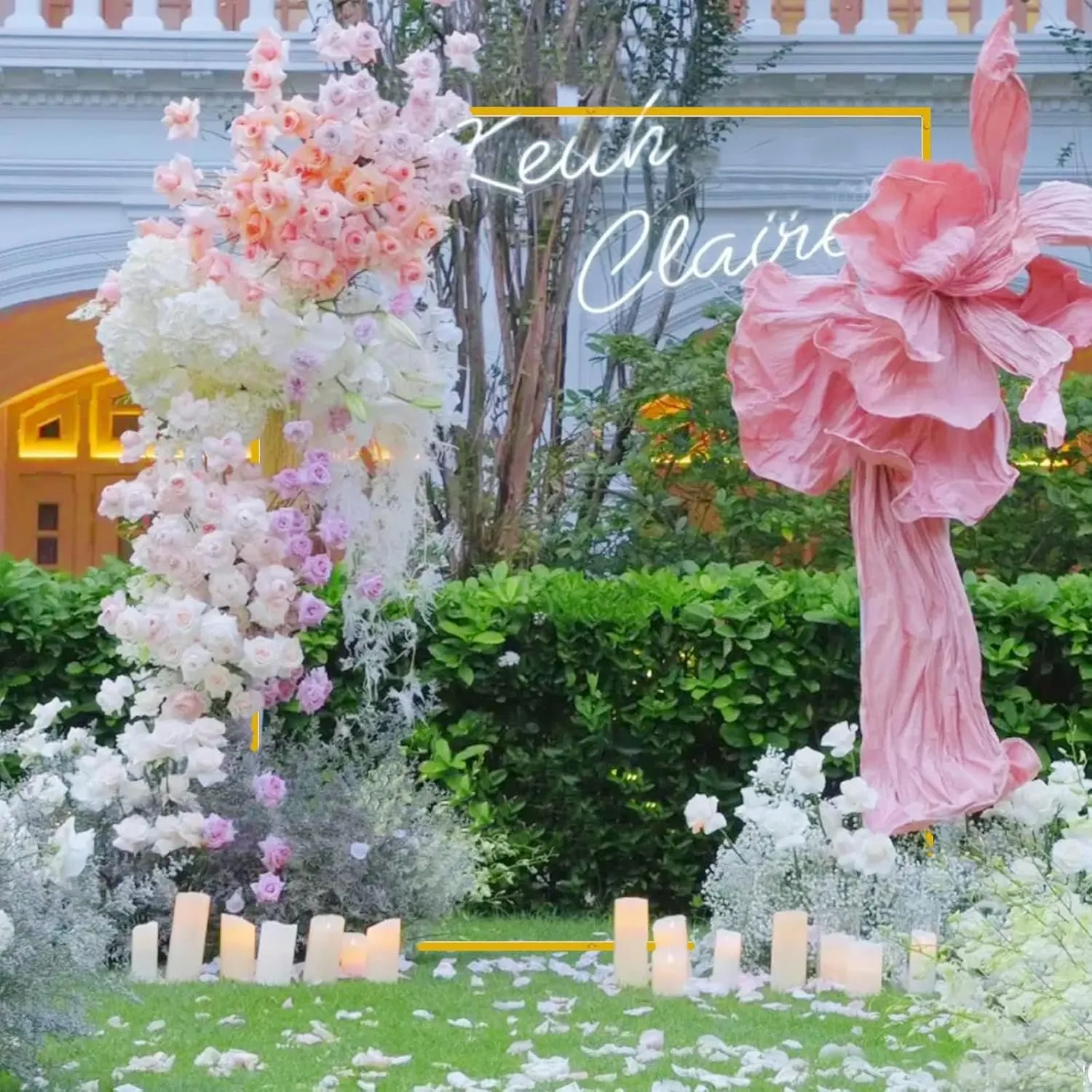 Wedding Arch Backdrop Stand, 6.6x5.2 FT Gold Wedding Arches for Ceremony Square Metal Balloon Arch Stand Garden Arbor Frame for Wedding Birthday Party Baby Shower Photo Booth Background Decoration