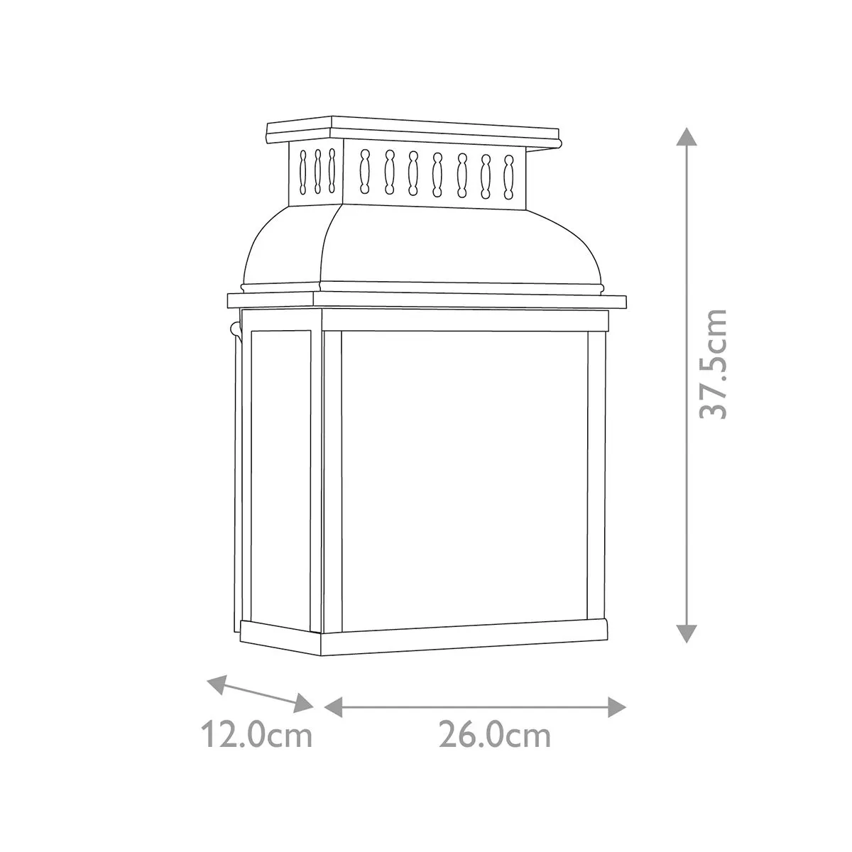 Westminster 1 Light Wall Lantern | Aged Brass