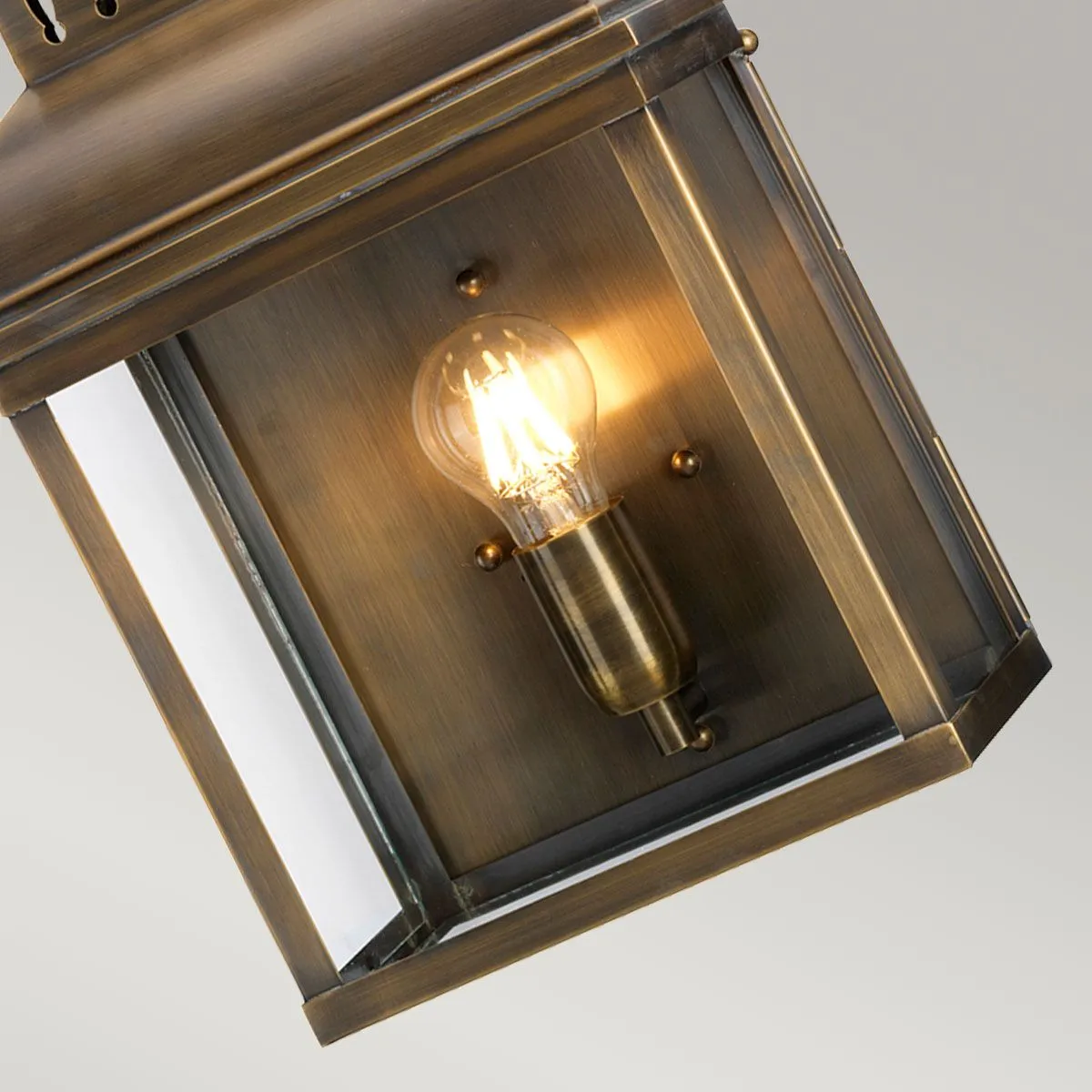 Westminster 1 Light Wall Lantern | Aged Brass