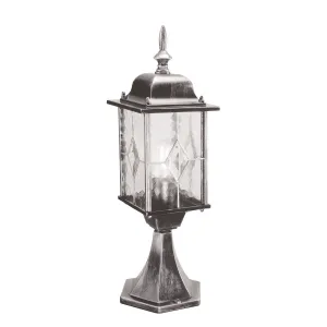 Wexford 1 Light Pedestal Lantern  | Black/Silver