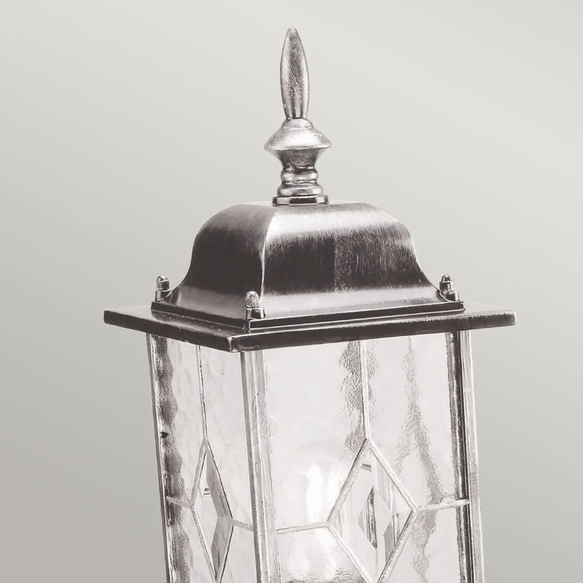 Wexford 1 Light Pedestal Lantern  | Black/Silver
