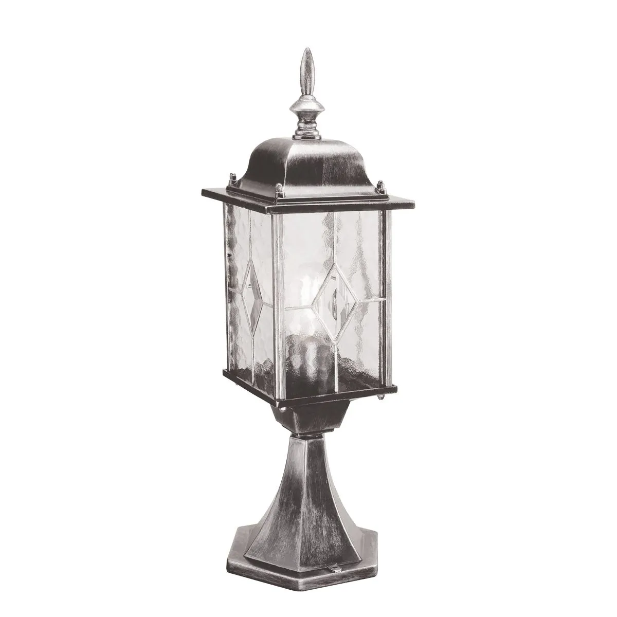 Wexford 1 Light Pedestal Lantern  | Black/Silver