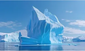 White Iceberg Backdrop Ice Shelf Snow Mountain Photography Background Iceberg Casting Shadow On Blue Sea Snow Wedding Backdrop Blue Sky Pure Sea Backdrop Photo Shooting Props Decorations 7x5ft
