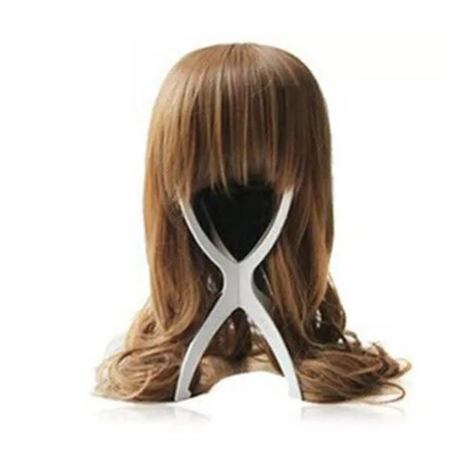 White Wig Hair Tool Display Holder  Folding Hat Cap Stand Stable