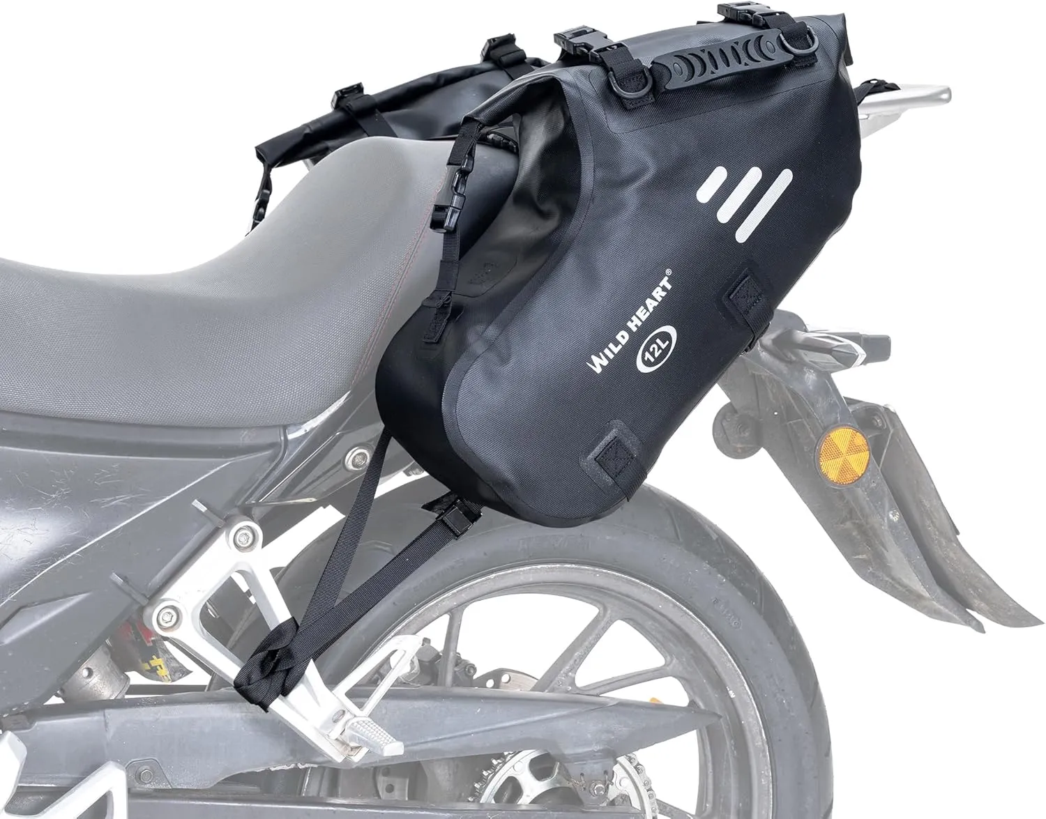WILD HEART Motorcycle Saddlebags Waterproof Motorcycle Side Saddlebags Pannier Bag 24L/ 36L/50L Trunk Motorcycle Accessory