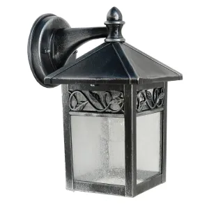 Winchcombe 1 Light Wall Lantern | Black/Silver