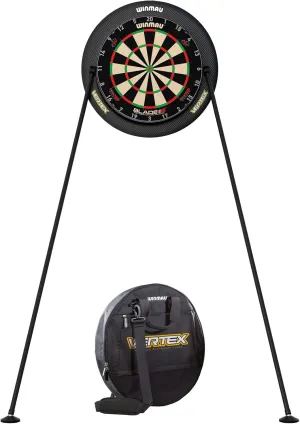 WINMAU Vertex Dart Board Stand - Portable Dartboard Mount & Stand - Includes Wall Protection from Darts and Carry Bag