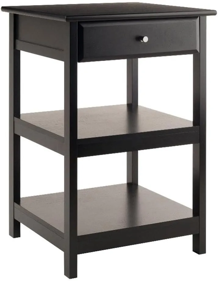 Winsome Delta Printer Stand Black Home Office, 20.87x20.24x30.71