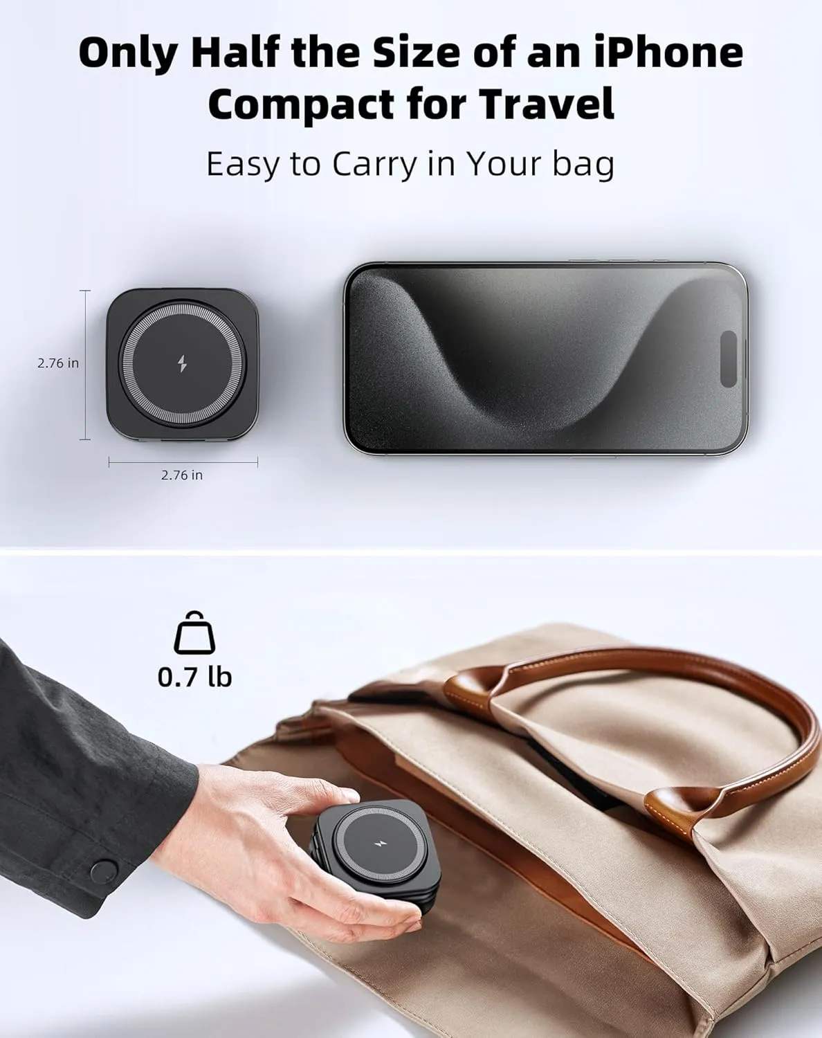 Wireless Charger for MagSafe, AC Island 5-in-1 Portable Travel Charging Station, 15W Max Fast Foldable Magnetic Stand, Evolved for iPhone 16/15/14/13 Series, Apple Watch, AirPods (with 35W Adapter)