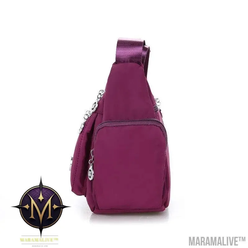 Women Shoulder Bag Multi-pocket Design Waterproof Casual High Capacity Crossbody Bag