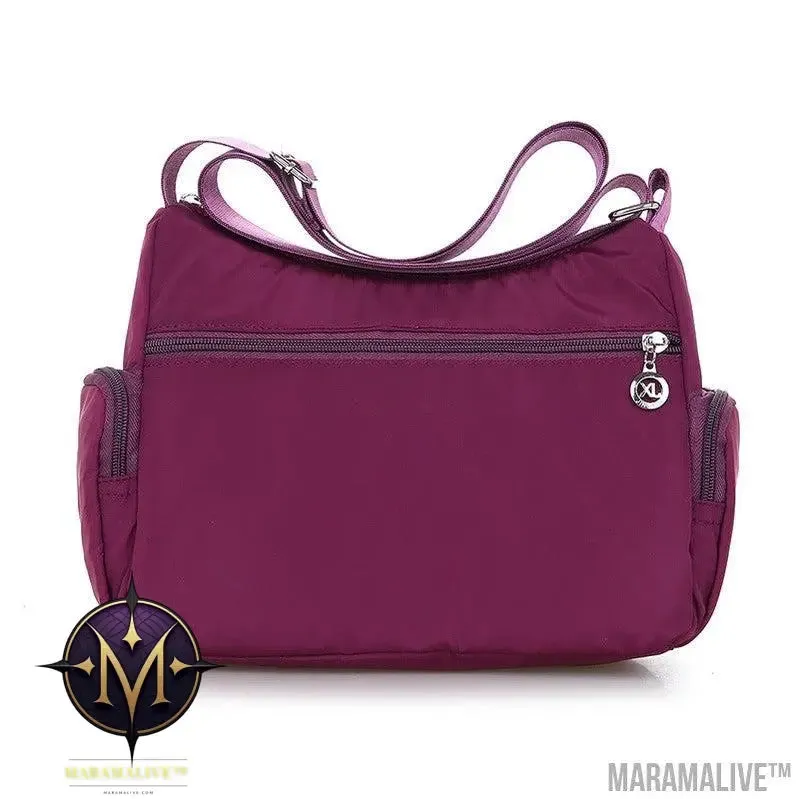 Women Shoulder Bag Multi-pocket Design Waterproof Casual High Capacity Crossbody Bag