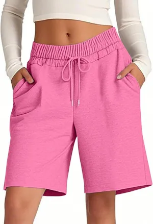 Women's Athletic Shorts High Waisted Sweat Short Casual Yoga Running Walking Lightweight Shorts for Women
