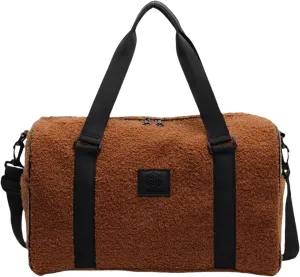 Women's Colorful Lightweight Duffel, Large Capacity Travel Yoga Bag,Lightweight Sports Duffel,Colorful Handbag (Brown)