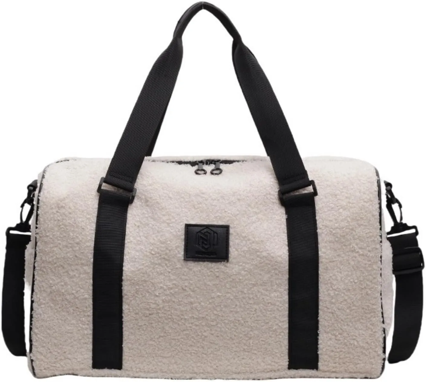 Women's Colorful Lightweight Duffel, Large Capacity Travel Yoga Bag,Lightweight Sports Duffel,Colorful Handbag (White)